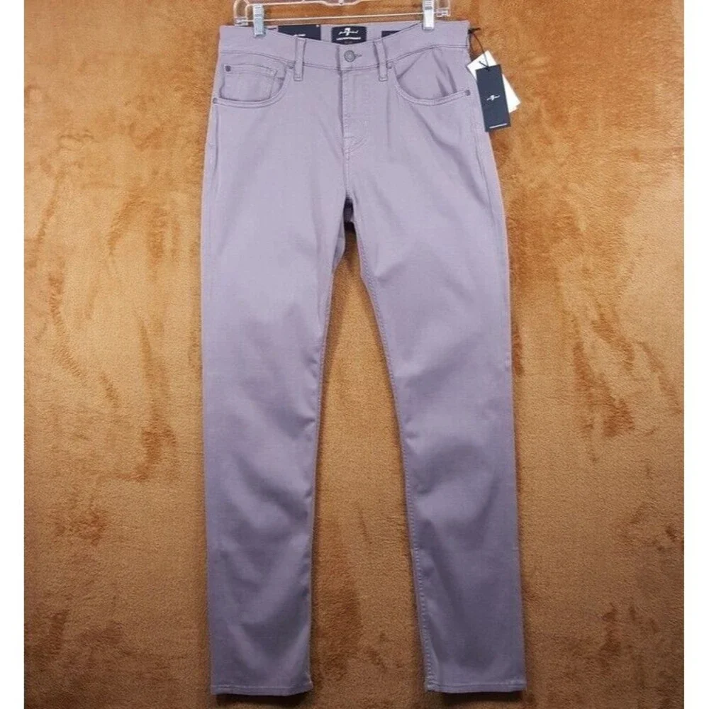 7 FOR ALL MANKIND Jeans Mens Size 38 Mauve Slim Straight Luxe Performance SLIMMY